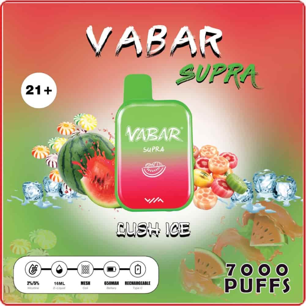 VABAR SUPRA Disposable 7000 Puffs Lush Ice VABAR SUPRA Disposable 7000 Puffs Lush Ice