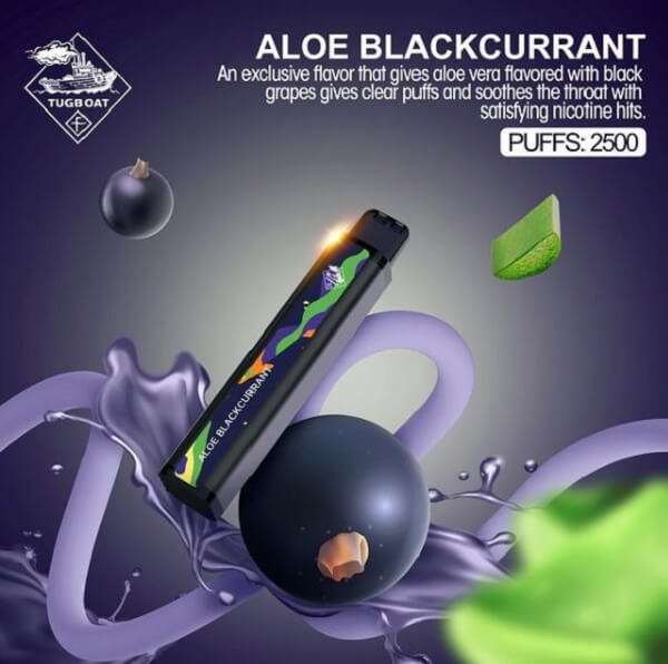 TUGBOAT XXL Disposable Pods 2500 Puffs Aloe Blackcurrant TUGBOAT XXL Disposable Pods 2500 Puffs Aloe Blackcurrant
