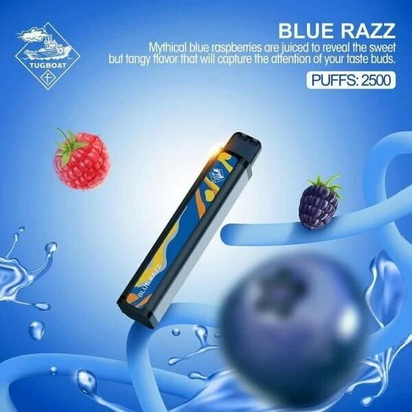 Tugboat Xxl Disposable Pods 2500 Puffs Blue Razz in UAE Tugboat Xxl Disposable Pods 2500 Puffs Blue Razz in UAE