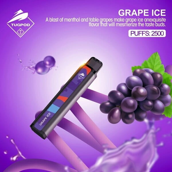 Tugboat Xxl Disposable Pods 2500 Puffs Grape Ice in UAE Tugboat Xxl Disposable Pods 2500 Puffs Grape Ice in UAE