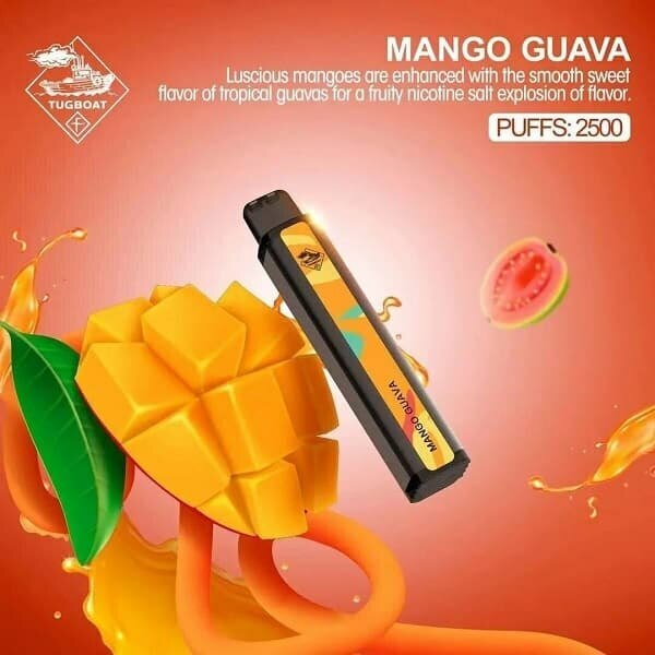 Tugboat Xxl Disposable Pods 2500 Puffs Mango Guava in UAE Tugboat Xxl Disposable Pods 2500 Puffs Mango Guava in UAE