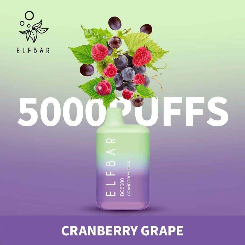 Elf Bar BC5000 Disposable Vape Cranberry Grape in UAE Elf Bar BC5000 Disposable Vape Cranberry Grape in UAE