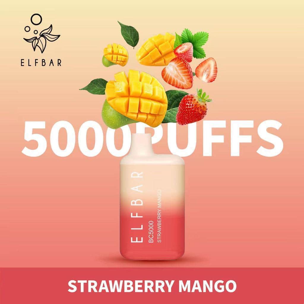 Elf Bar BC5000 Disposable Vape Strawberry Mango Dubai Elf Bar BC5000 Disposable Vape Strawberry Mango Dubai