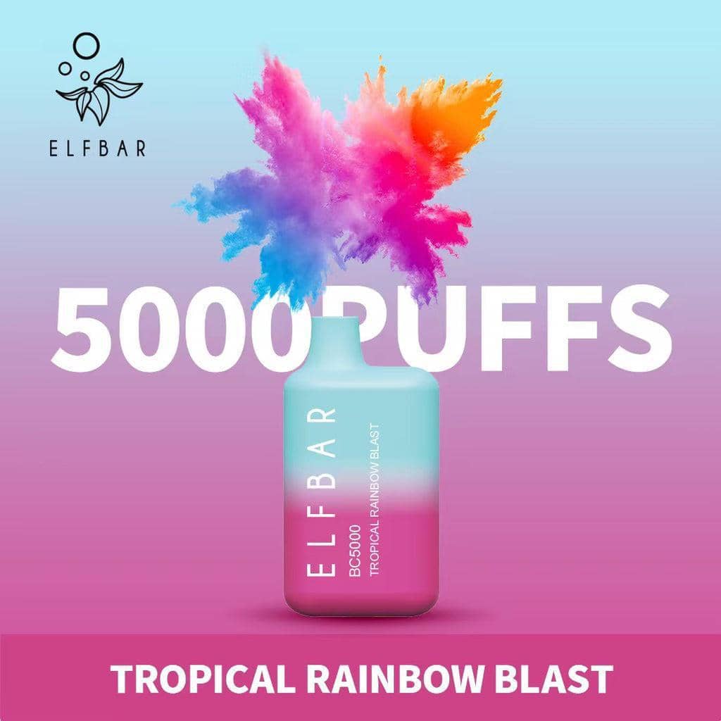 Elf Bar BC5000 Disposable Vape Tropical Rainbow Blast in Dubai Elf Bar BC5000 Disposable Vape Tropical Rainbow Blast in Dubai