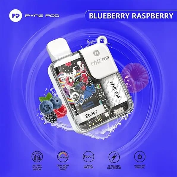 Pyne Pod Boost 8500 Puffs Blueberry Raspberry Pyne Pod Boost 8500 Puffs Blueberry Raspberry