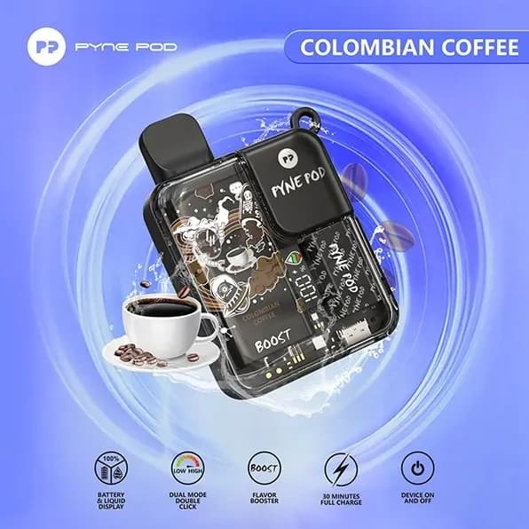 Pyne Pod Boost 8500 Puffs Colombian Coffee Pyne Pod Boost 8500 Puffs Colombian Coffee