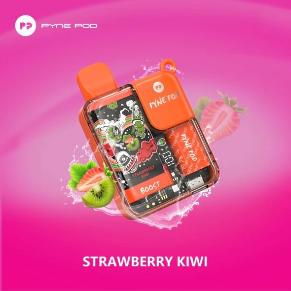 Pyne Pod Boost 8500 Puffs Disposable Vape Strawberry Kiwi Pyne Pod Boost 8500 Puffs Disposable Vape Strawberry Kiwi