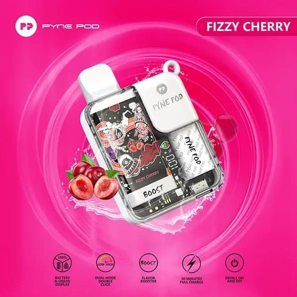 Pyne Pod Boost 8500 Puffs Fizzy Cherry Pyne Pod Boost 8500 Puffs Fizzy Cherry