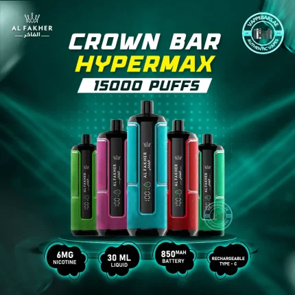 Al Fakher Crown Bar Hypermax 15000 Puffs in UAE