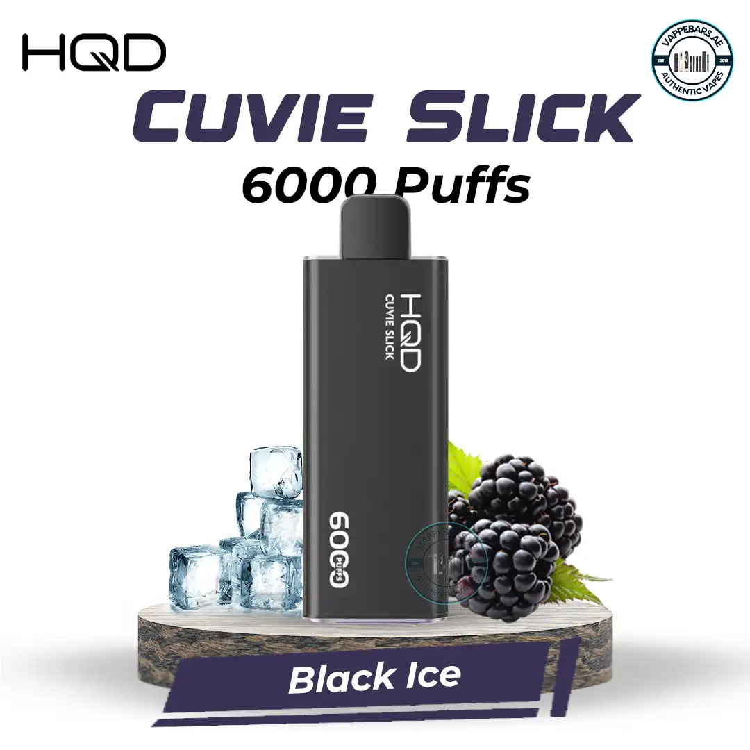 HQD Cuvie Slick 6000 Puffs Black Ice Disposable Vape in UAE HQD Cuvie Slick 6000 Puffs Black Ice Disposable Vape in UAE