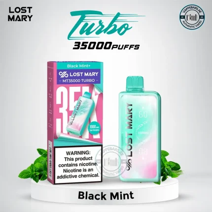 Lost Mary MT35000 Turbo Black Mint Disposable Vape in UAE
