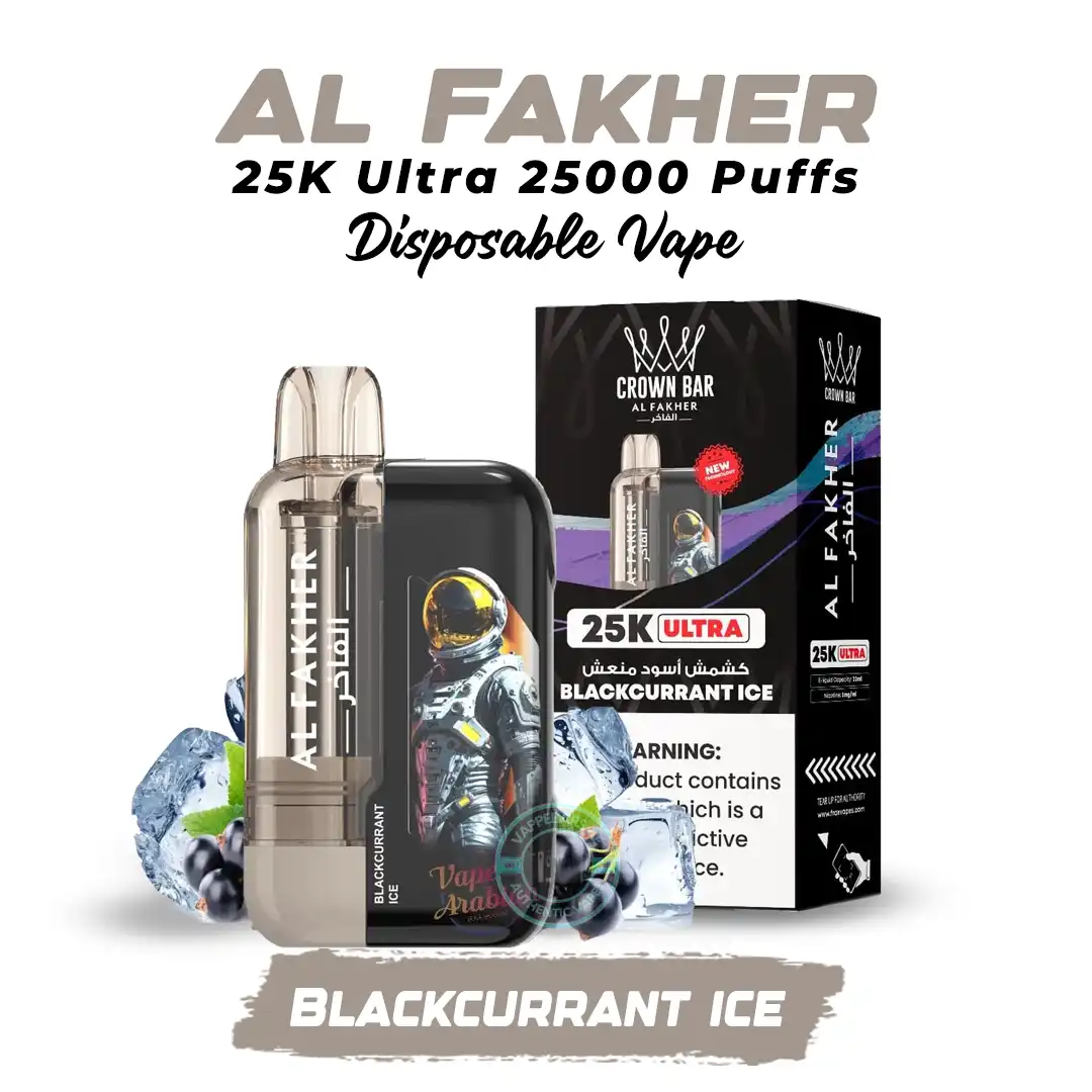 Al Fakher 25K Ultra Disposable Vape 25000 Puffs Blackcurrant ice in Dubai Al Fakher 25K Ultra Disposable Vape 25000 Puffs Blackcurrant ice in Dubai