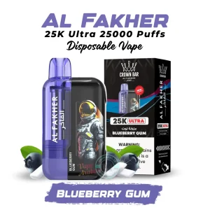Al Fakher 25K Ultra Disposable Vape 25000 Puffs Blueberry Gum in Dubai