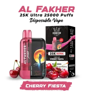 Al Fakher 25K Ultra Disposable Vape 25000 Puffs Cherry Fiesta in Dubai