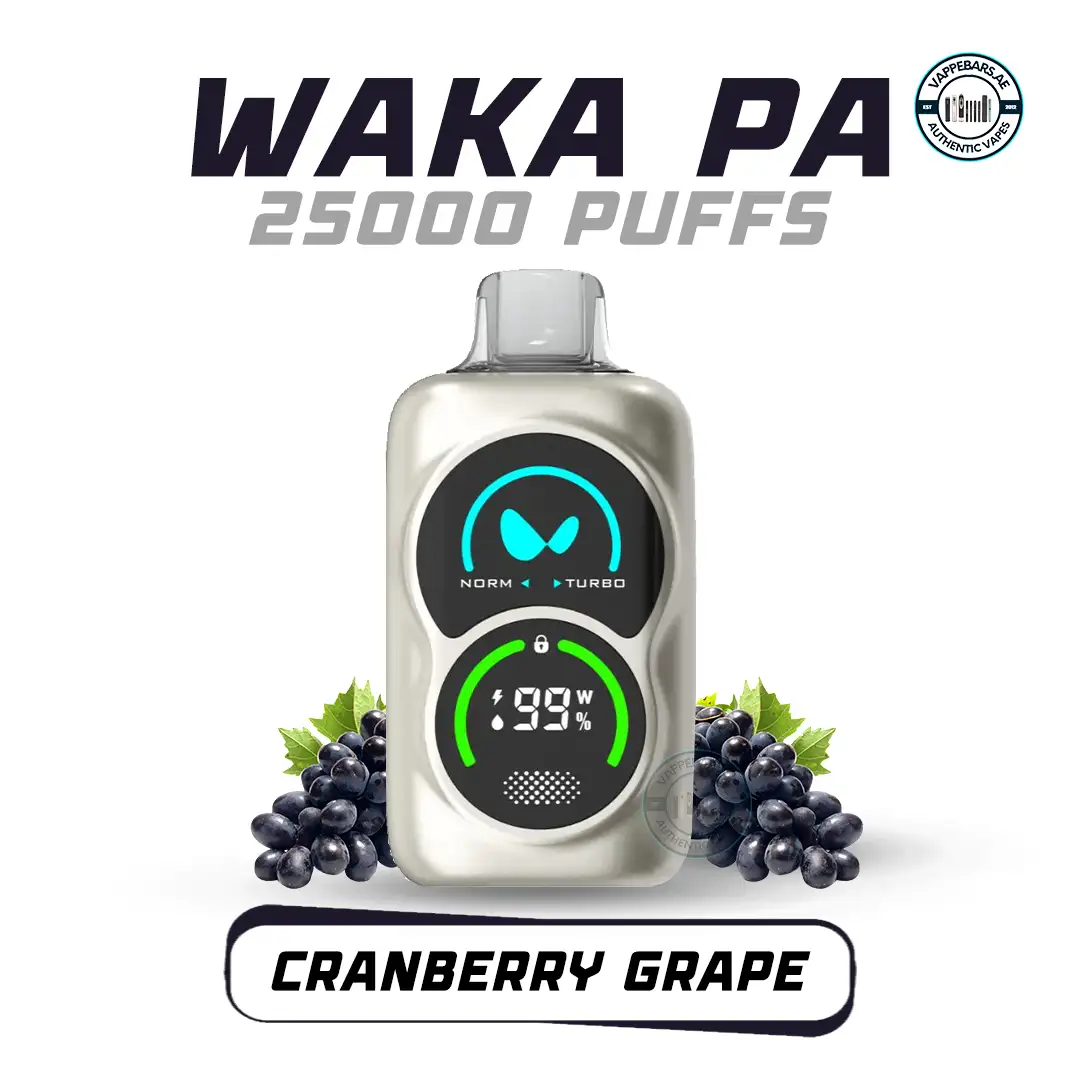 Waka PA 25000 Puffs Cranberry Grape Disposable Vape 50 MG in UAE Waka PA 25000 Puffs Cranberry Grape Disposable Vape 50 MG in UAE