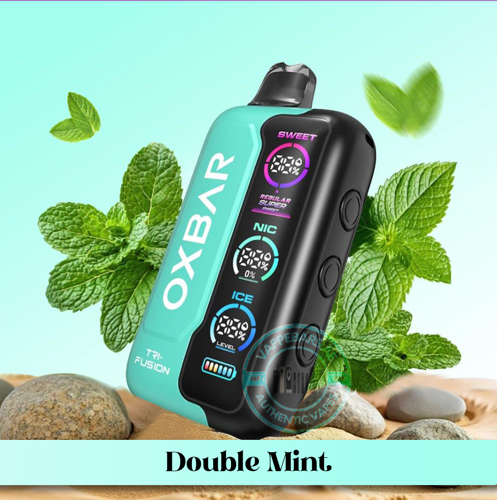 OXBAR TRI Fusion 45000 puffs Disposable Vape Double Mint in Dubai UAE OXBAR TRI Fusion 45000 puffs Disposable Vape Double Mint in Dubai UAE
