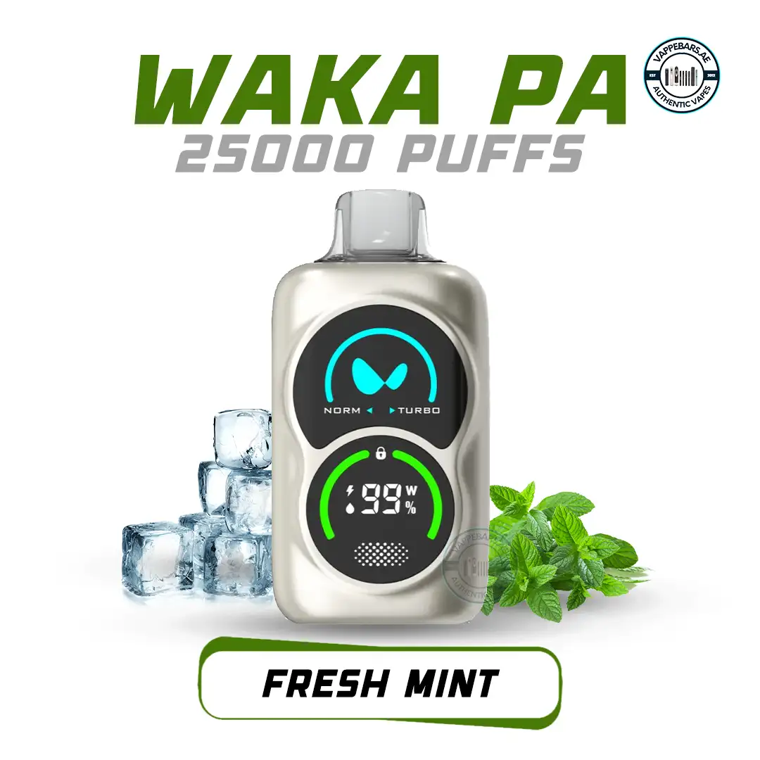 Waka PA 25000 Puffs Fresh Mint Disposable Vape 50 MG in UAE Waka PA 25000 Puffs Fresh Mint Disposable Vape 50 MG in UAE