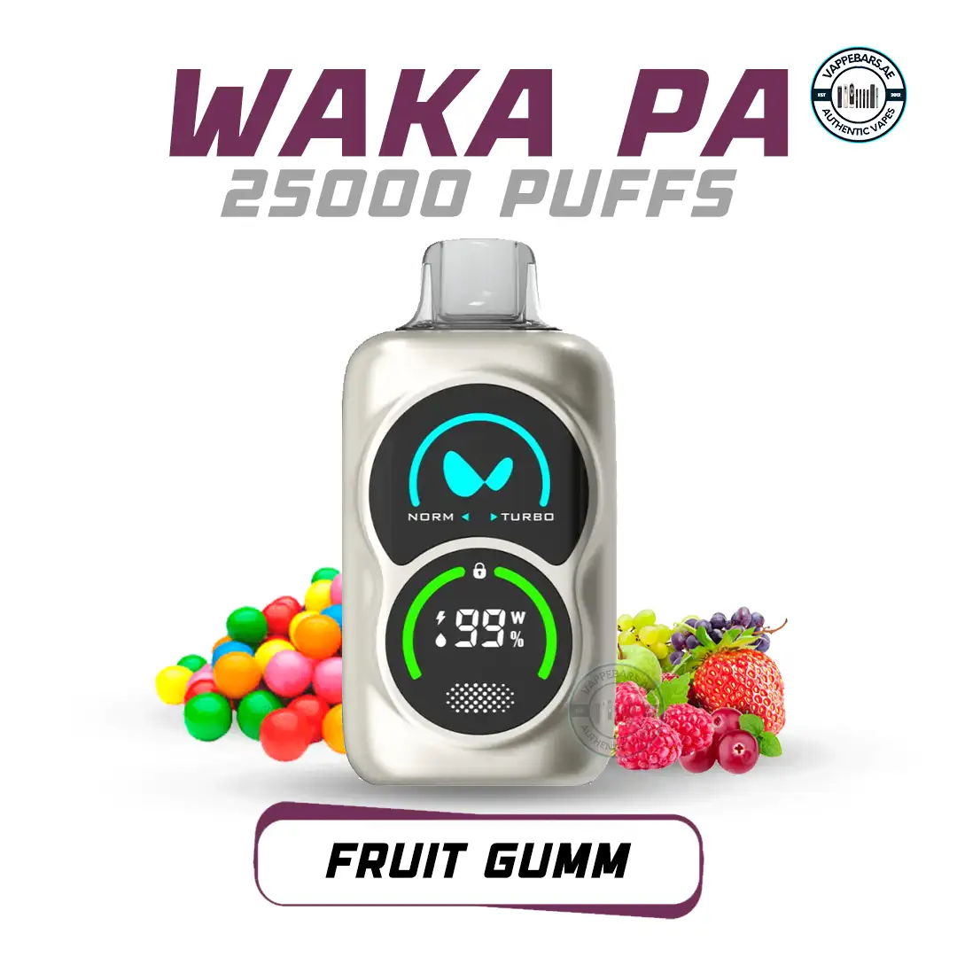 Waka PA 25000 Puffs Fruit Gumm Disposable Vape 50 MG in UAE Waka PA 25000 Puffs Fruit Gumm Disposable Vape 50 MG in UAE