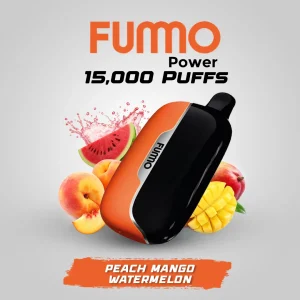 Fummo Power 15000 Puffs Peach mango watermelon Disposable Vape in Dubai