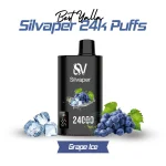 Silvaper 24000 Puffs Grape Ice Disposable Vape 20MG Nicotine in Dubai