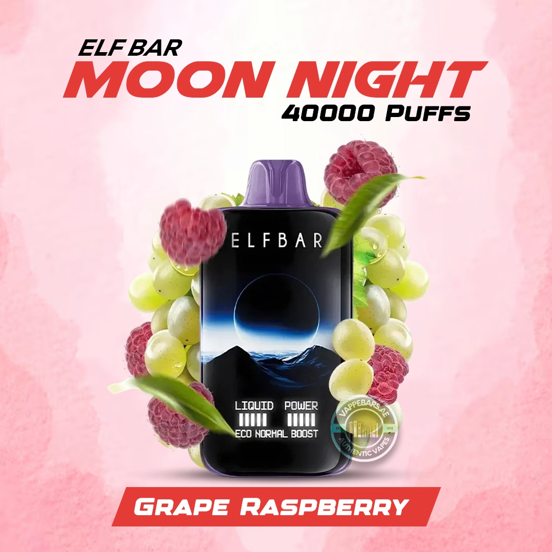 Elf Bar Moon Night Grape Raspberry 40K Puffs in UAE Elf Bar Moon Night Grape Raspberry 40K Puffs in UAE