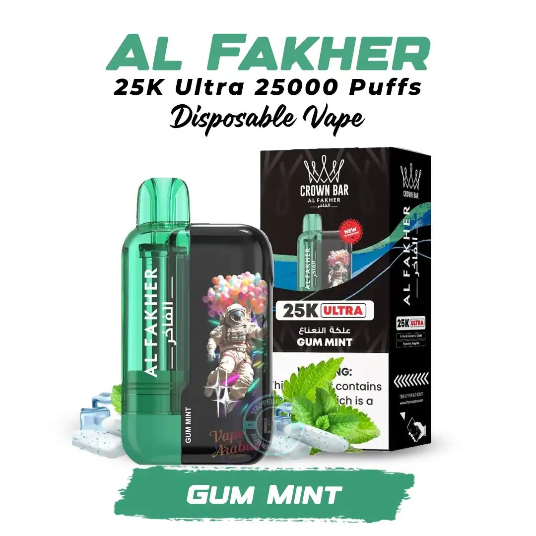 Al Fakher 25K Ultra Disposable Vape 25000 Puffs Gum Mint in Dubai Al Fakher 25K Ultra Disposable Vape 25000 Puffs Gum Mint in Dubai