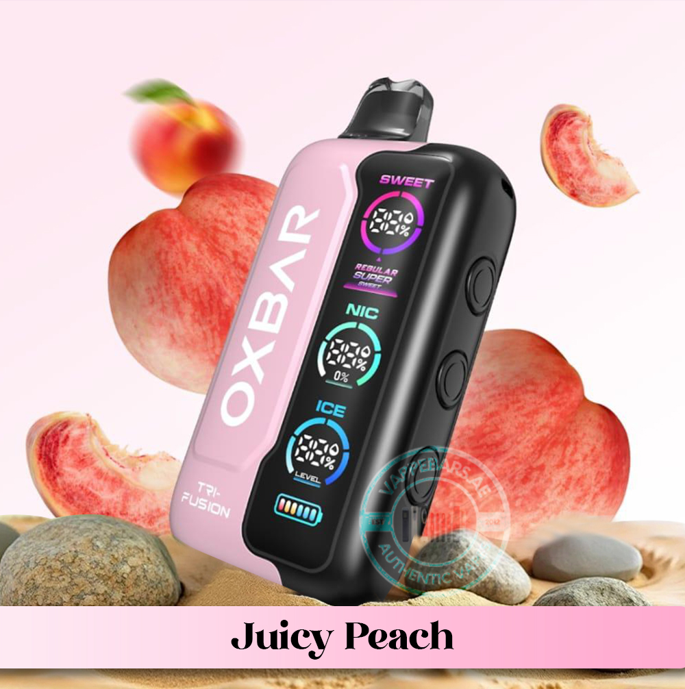 OXBAR TRI Fusion 45000 puffs Disposable Vape Juicy Peach in Dubai UAE OXBAR TRI Fusion 45000 puffs Disposable Vape Juicy Peach in Dubai UAE