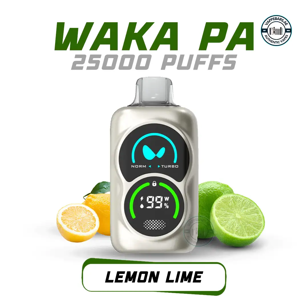 Waka PA 25000 Puffs Lemon Lime Disposable Vape 50 MG in UAE Waka PA 25000 Puffs Lemon Lime Disposable Vape 50 MG in UAE