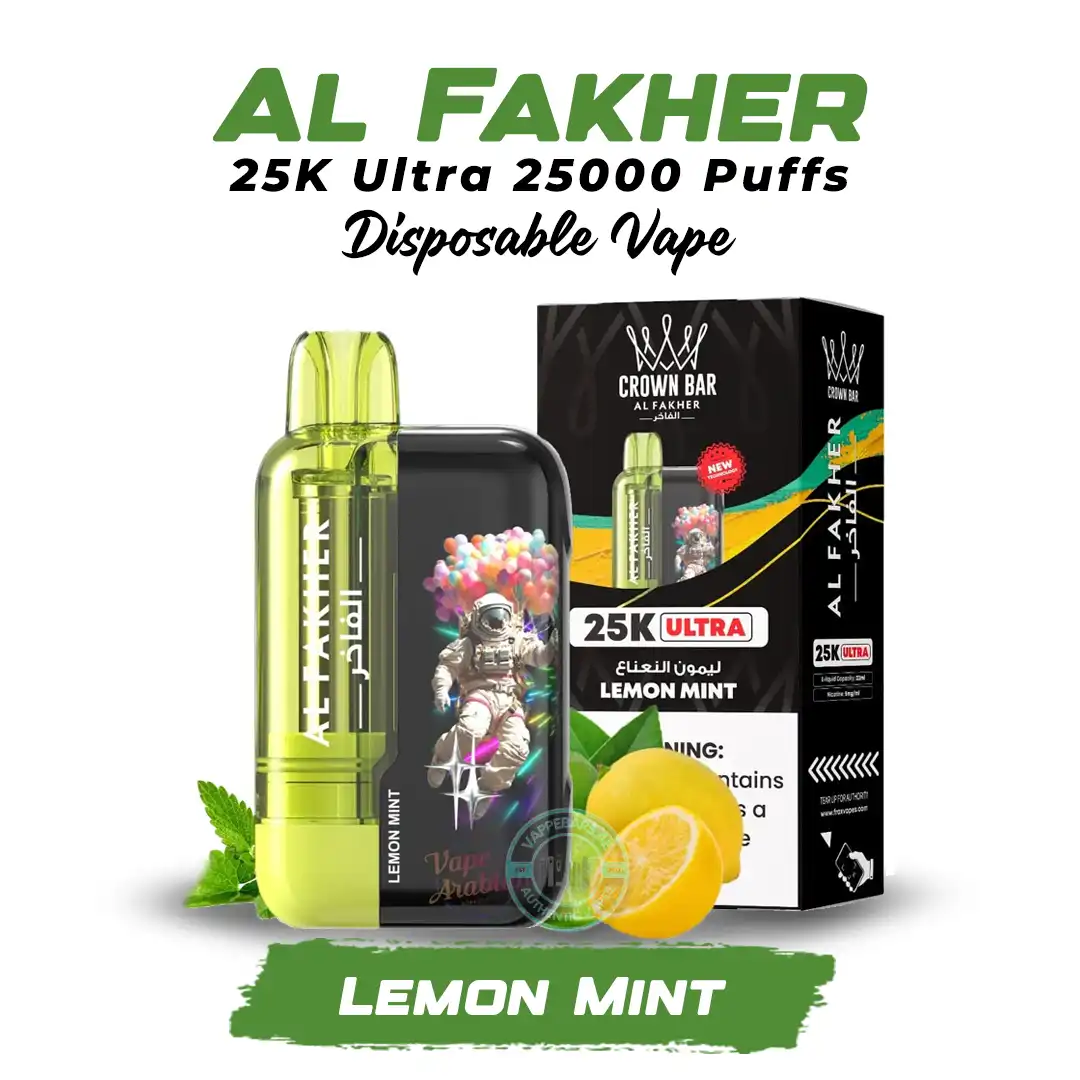 Al Fakher 25K Ultra Disposable Vape 25000 Puffs Lemon Mint in Dubai Al Fakher 25K Ultra Disposable Vape 25000 Puffs Lemon Mint in Dubai