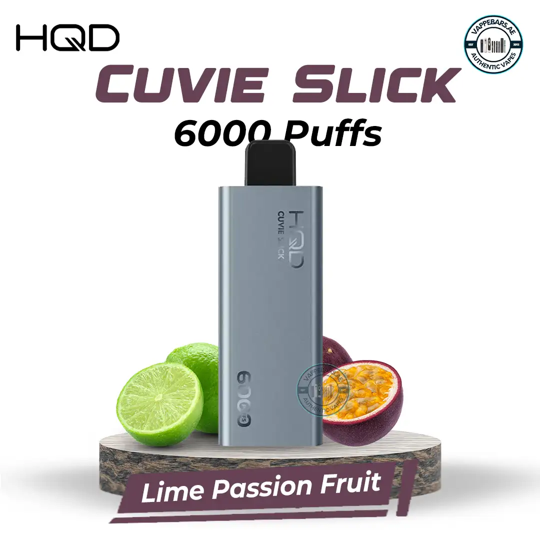 HQD Cuvie Slick 6000 Puffs Lime Passion Fruit Disposable Vape in UAE HQD Cuvie Slick 6000 Puffs Lime Passion Fruit Disposable Vape in UAE