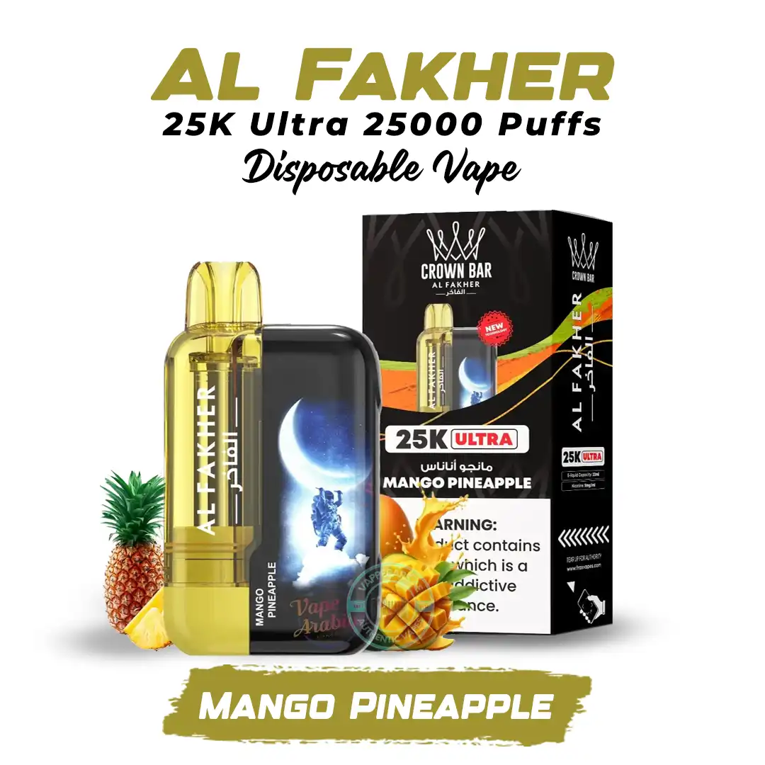 Al Fakher 25K Ultra Disposable Vape 25000 Puffs Mango Pineapple in Dubai Al Fakher 25K Ultra Disposable Vape 25000 Puffs Mango Pineapple in Dubai
