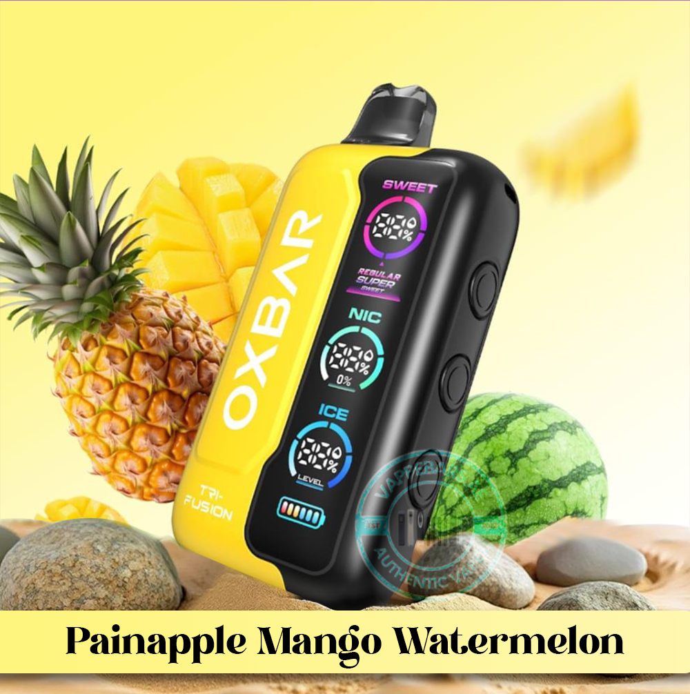 OXBAR TRI Fusion 45000 puffs Disposable Vape Painapple Mango Watermelon in Dubai UAE OXBAR TRI Fusion 45000 puffs Disposable Vape Painapple Mango Watermelon in Dubai UAE