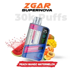 Zgar Supernova 30000 Puffs Peach mango Watermelon Disposable Vape 20mg In UAE