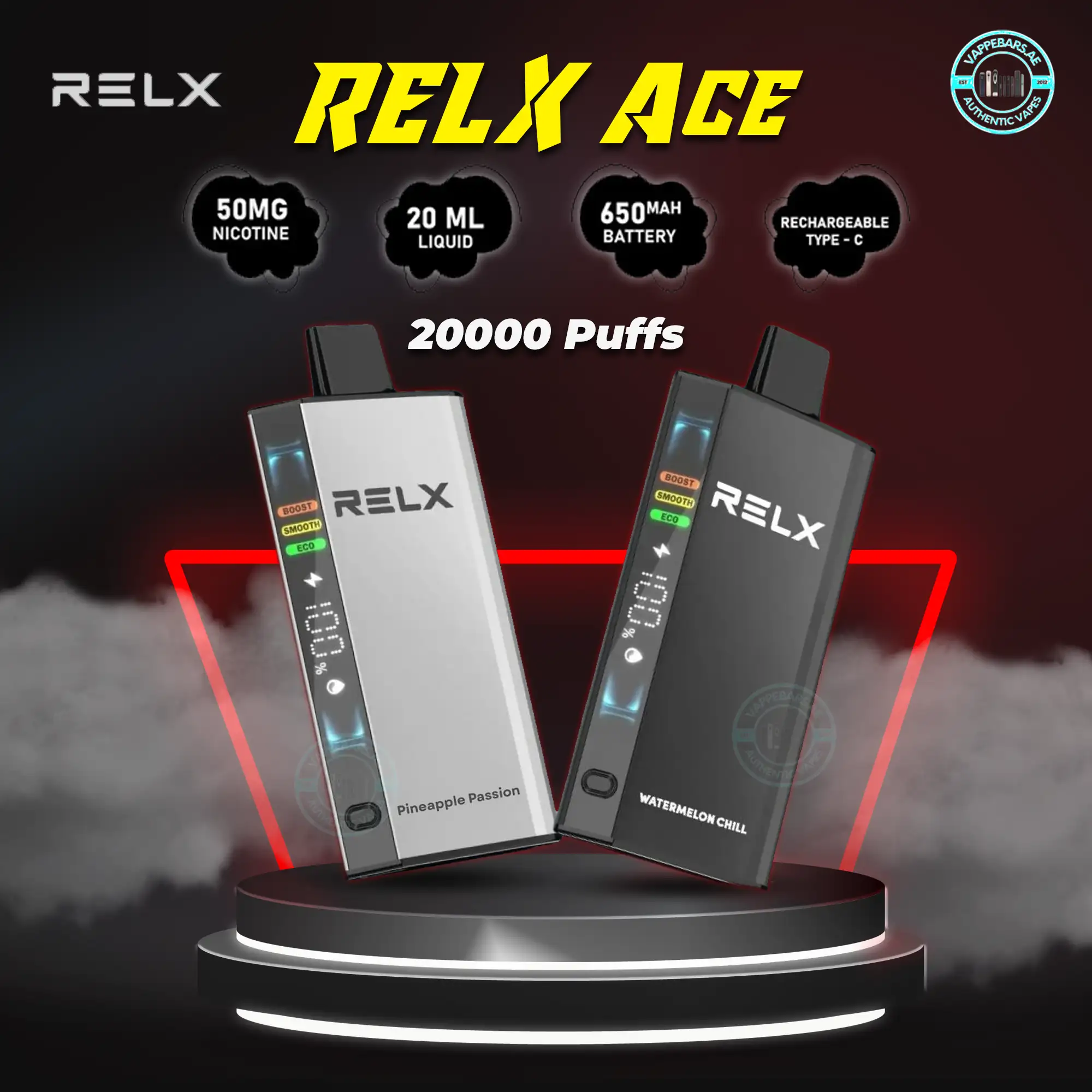RELX Ace 20000 Puffs 50MG Disposable Vape in Dubai RELX Ace 20000 Puffs 50MG Disposable Vape in Dubai