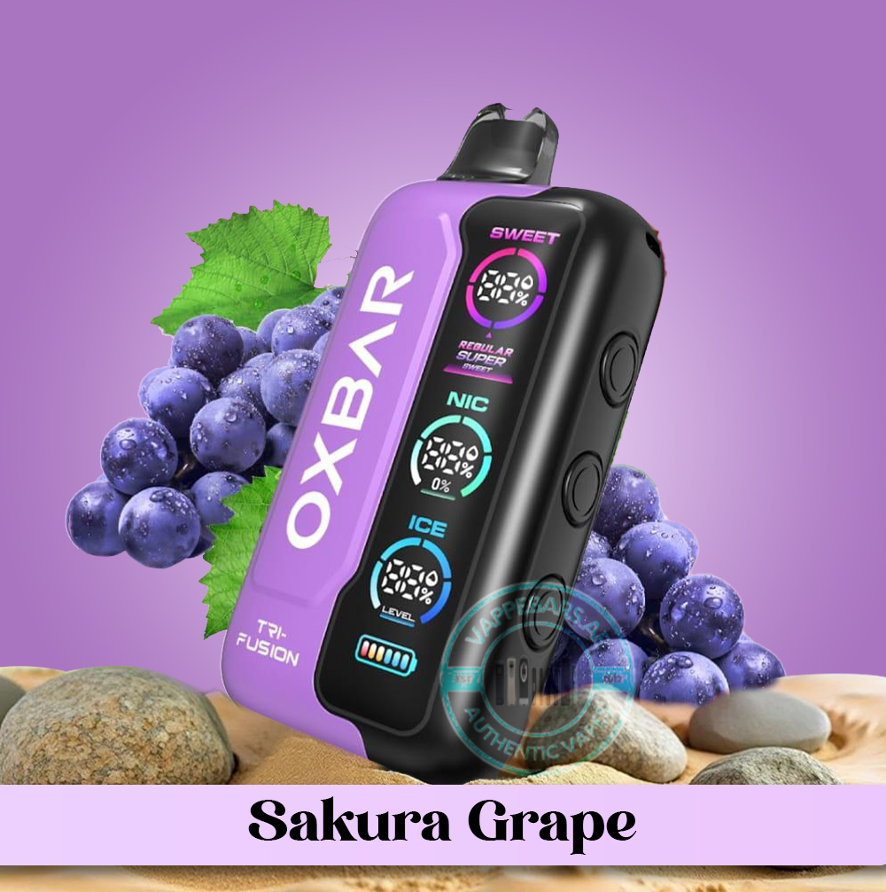 OXBAR TRI Fusion 45000 puffs Disposable Vape Sakura Grape in Dubai UAE OXBAR TRI Fusion 45000 puffs Disposable Vape Sakura Grape in Dubai UAE