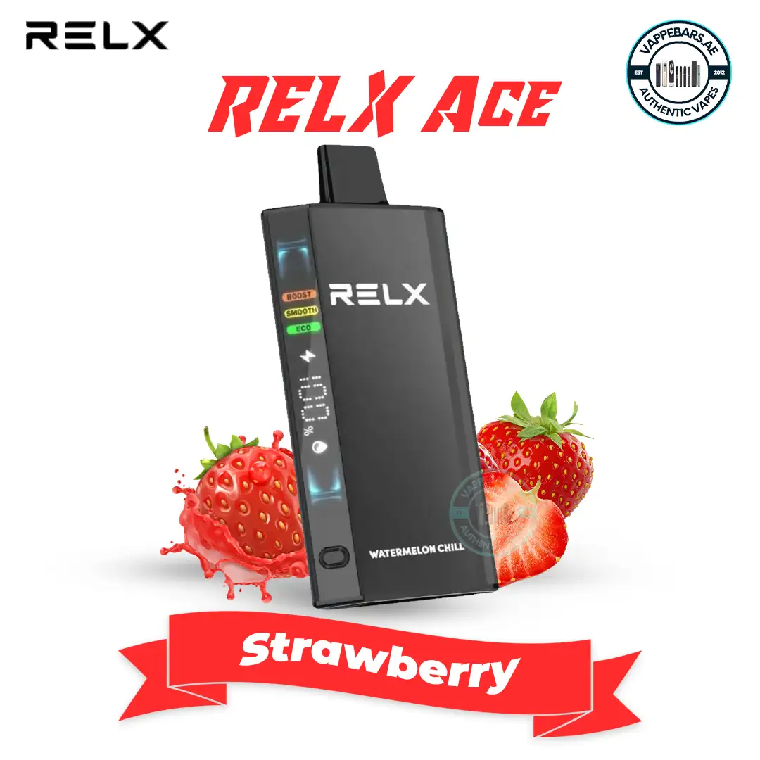 RELX Ace 20000 Puffs Strawberry 50MG Disposable Vape in Dubai RELX Ace 20000 Puffs Strawberry 50MG Disposable Vape in Dubai