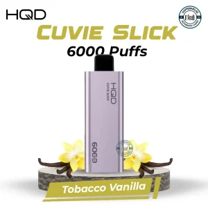 HQD Cuvie Slick 6000 Puffs Tobacco Vanilla Disposable Vape in UAE