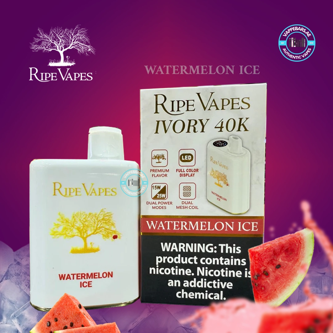 Ripe Vapes IVORY 40000 Puffs Disposable Vape WATERMELON In UAE