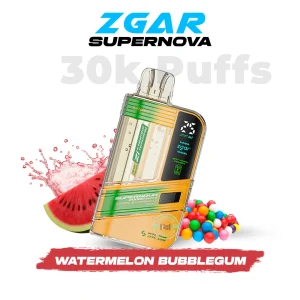 Zgar Supernova 30000 Puffs Watermelon Bubblegum Disposable Vape 20mg In UAE