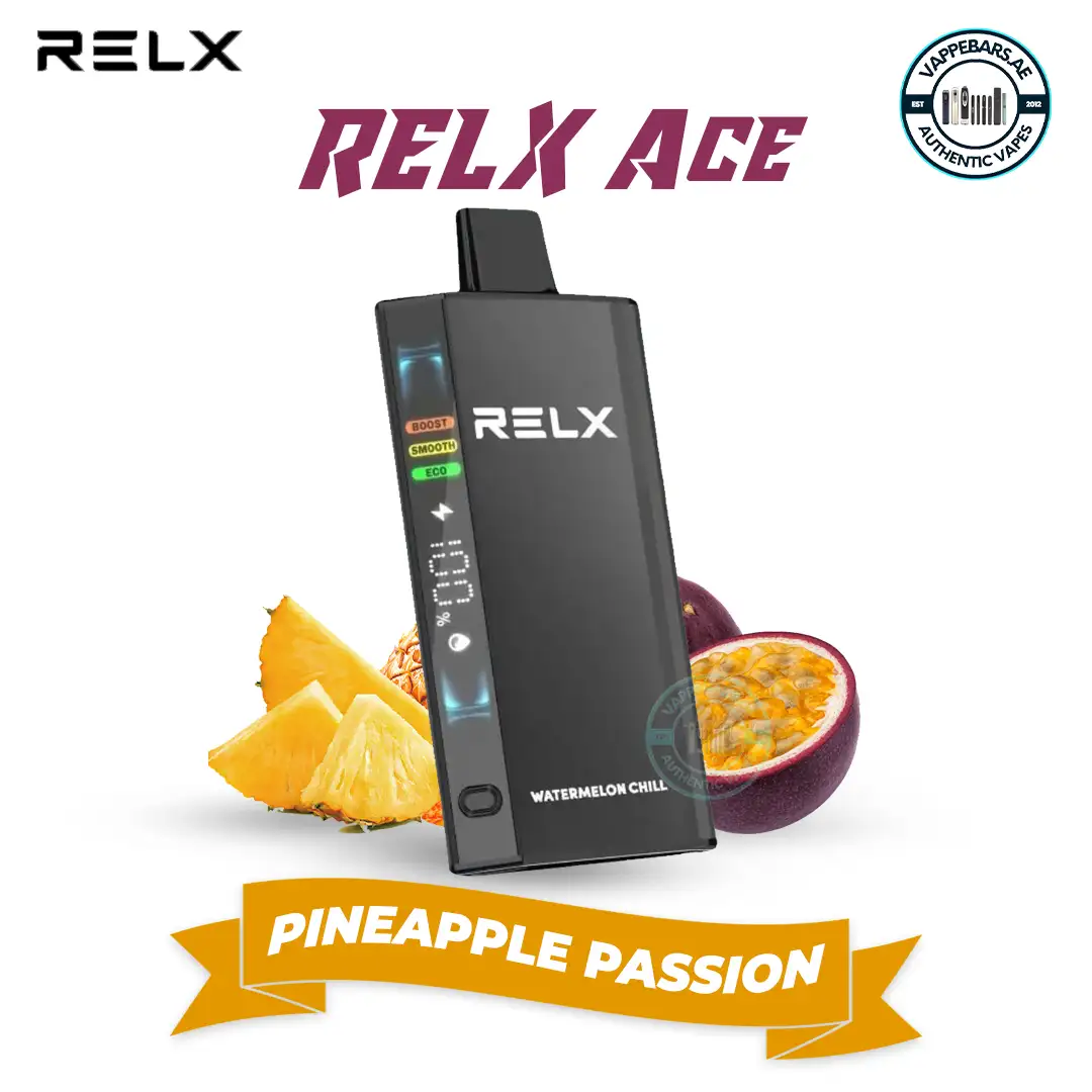RELX Ace 20000 Puffs PINEAPPLE PASSION 50MG Disposable Vape in Dubai RELX Ace 20000 Puffs PINEAPPLE PASSION 50MG Disposable Vape in Dubai