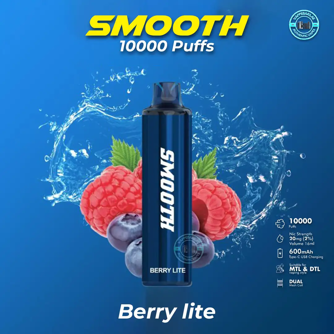 Smooth 10000 Puffs Berry lite Disposable Vape in Dubai UAE Smooth 10000 Puffs Berry lite Disposable Vape in Dubai UAE