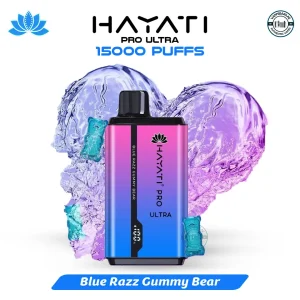 Buy Hayati Pro Ultra 15000 Puffs Blue Razz Gummy Bear in UAE