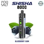 Pod Salt Shisha 8000 Puffs Blueberry Gum in Dubai UAE