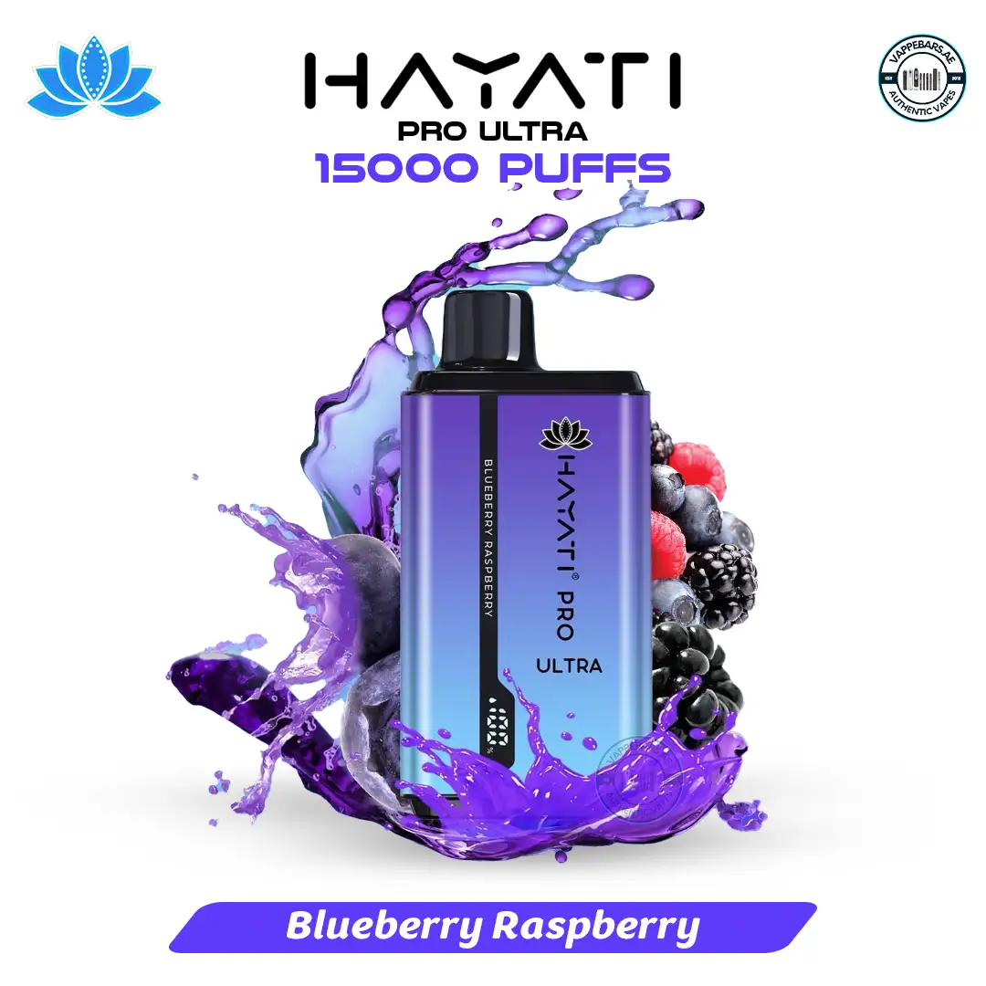 Buy Hayati Pro Ultra 15000 Puffs Blueberry Raspberry in UAE Buy Hayati Pro Ultra 15000 Puffs Blueberry Raspberry in UAE
