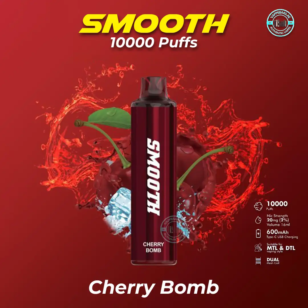Smooth 10000 Puffs Cherry Bomb Disposable Vape in Dubai UAE Smooth 10000 Puffs Cherry Bomb Disposable Vape in Dubai UAE