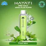 HAYATI Pro Max 4000 Puffs Fresh Mint Disposable Vape in Dubai