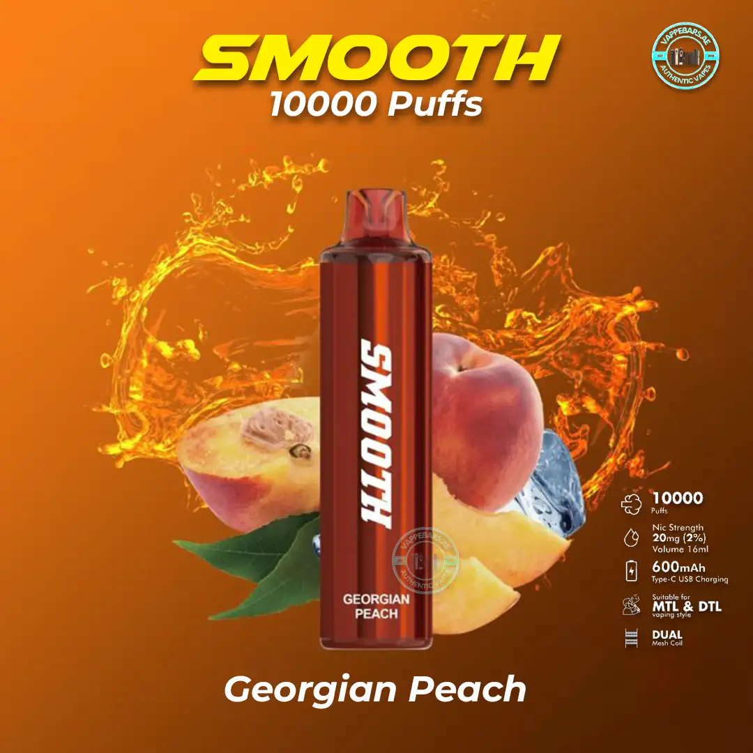 Smooth 10000 Puffs Georgian Peach Disposable Vape in Dubai UAE Smooth 10000 Puffs Georgian Peach Disposable Vape in Dubai UAE