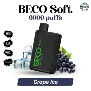 BECO Soft 6000 puffs 20MG Grape Ice Disposable Vape in UAE