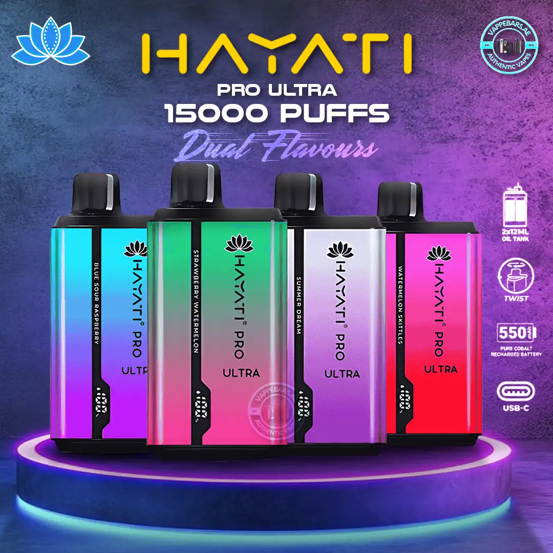 Hayati Pro Ultra 15000 Puffs in UAE Hayati Pro Ultra 15000 Puffs in UAE