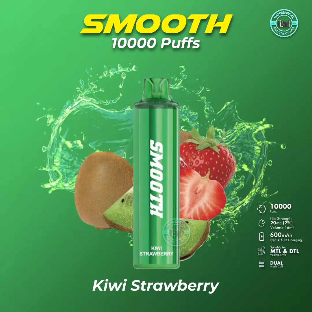Smooth 10000 Puffs Kiwi Strawberry Disposable Vape in Dubai UAE Smooth 10000 Puffs Kiwi Strawberry Disposable Vape in Dubai UAE